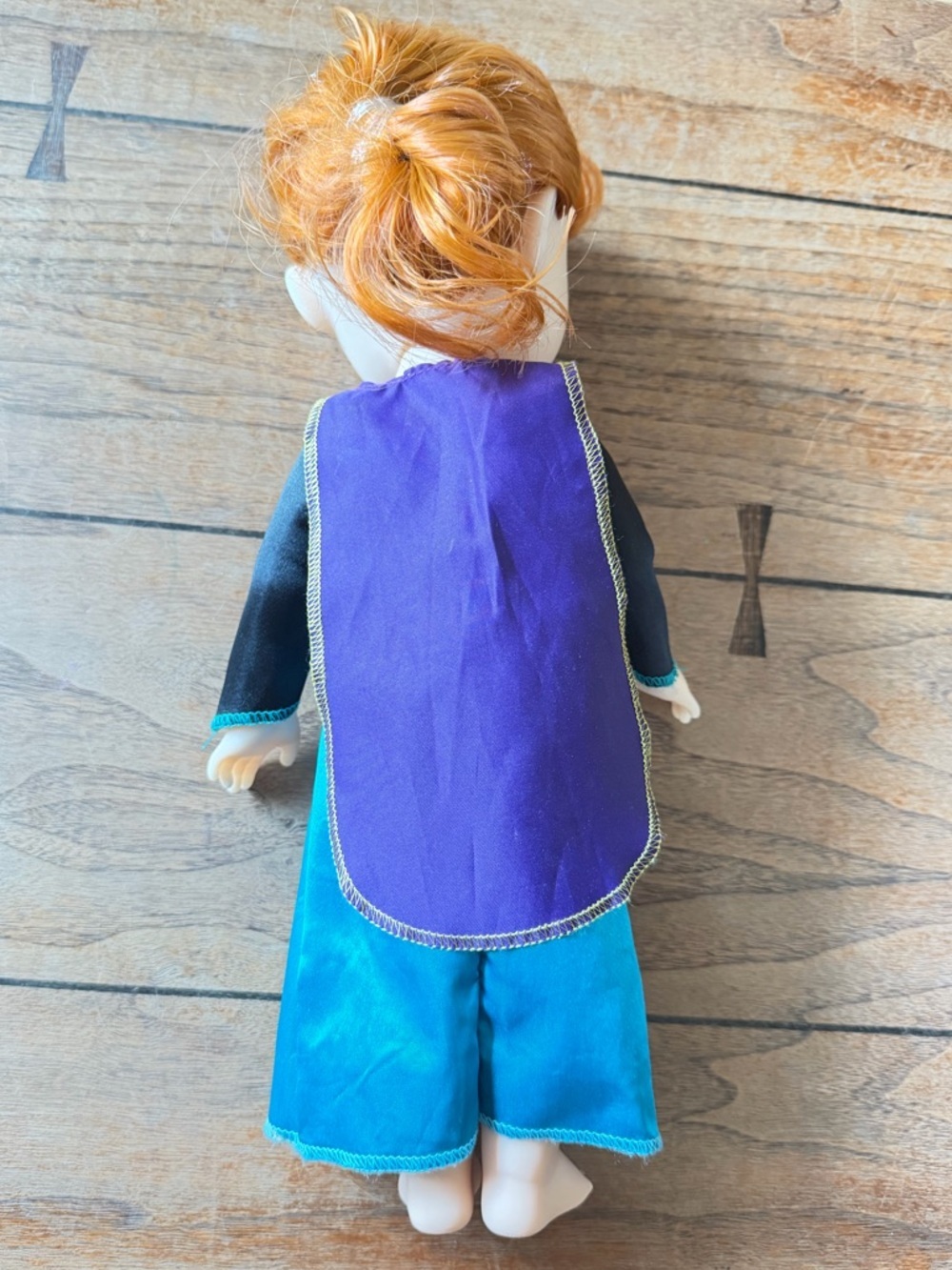 Disney Frozen Anna Doll 13” Toddler Doll Red Hair Blue Dress Cape Princess Toy - Picture 2 of 2